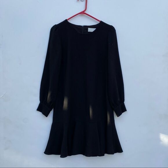 Goat Gwen Fluted Wool-crepe Mini Dress Black - Picture 8 of 9